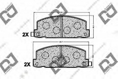 DJ PARTS bp1302 -  Комплект тормозных колодок, дисковый тормоз